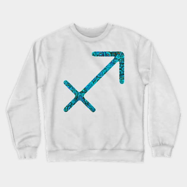 Sagittarius Paisley Zodiac Sign Crewneck Sweatshirt by aterkaderk